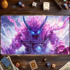 Tapis de jeu YuGiOh TGC, tapis YuGiOh, tapis de jeu pour jeux de cartes, accessoires TGC, tapis de jeu personnalisé avec zones, jeu de cartes à collectionner, tapis de jeu