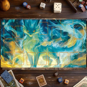 Tapis de jeu Pokémon, tapis de jeu Pokémon - tapis de jeu, tapis de jeu pour jeux de cartes, accessoires TGC, tapis de jeu personnalisé, jeu de cartes à collectionner, configuration de jeu