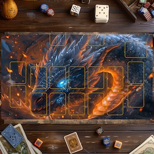 Tapis de jeu Dragon YuGiOh, tapis YuGiOh, tapis de jeu pour jeux de cartes, tapis de jeu TGC, tapis de jeu personnalisé, jeu de cartes à collectionner, cadeau pour les joueurs