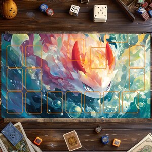 Tapis de jeu Pokémon, tapis de jeu Pokémon - tapis de jeu, tapis de jeu pour jeux de cartes, accessoires TGC, tapis de jeu personnalisé, jeu de cartes à collectionner, configuration de jeu