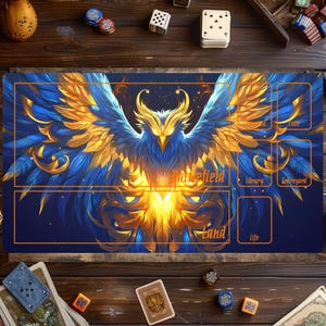 Tapis de jeu MTG Eagle, tapis de jeu Magic Card, tapis de jeu pour jeux de cartes, accessoires MTG, tapis de jeu personnalisé, jeu de cartes à collectionner, configuration gaming