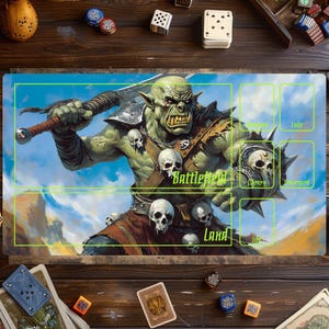 Tapis de jeu Magic The Gathering, tapis de jeu Orc Magic, tapis Lorcana, tapis de jeu pour jeux de cartes, accessoires MTG, tapis de jeu personnalisé, jeu de cartes à collectionner