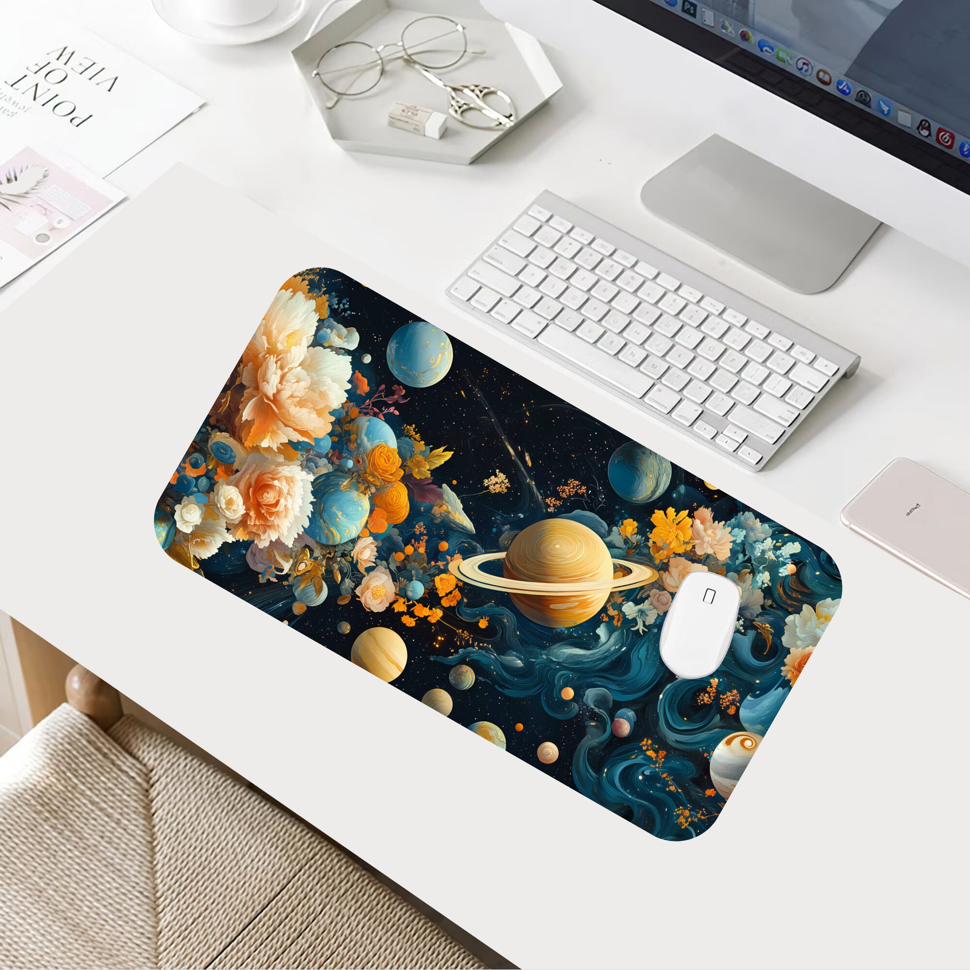 Scrivania Da Gaming Simpatico Tappetino Da Scrivania Con Gatti Matcha Verde Anime Tappetino Mouse Gaming - Foto 9