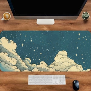 Anime Sky Mouse Pad, Gaming Mouse Pad, Gaming Desk Mat, Cute Desk Pad, Office Table Organizer, Large Desk Mat