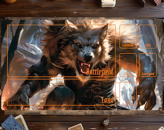 Mata do gry Magic The Gathering, mata do gry Magic, mata do gry w gry karciane, akcesoria MTG, mata do gry na zamówienie, gra karciana kolekcjonerska, wilkołak MTG