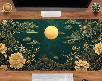 Botanical - Plant Desk Mat, Floral Deskmat, Cottage Core Desk Mat, Gaming Mouse Pad, Keyboard Mat, Flower Office Mat, Cute Office Decor