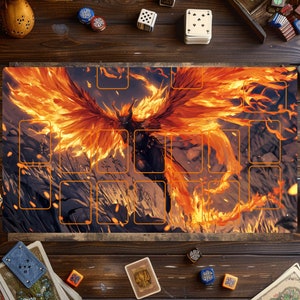 Tapis de jeu YuGiOh TGC, tapis YuGiOh, tapis de jeu pour jeux de cartes, accessoires TGC, tapis de jeu avec zones, jeu de cartes à collectionner, tapis de jeu démon