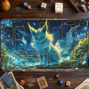 Tapis de jeu Pokémon, tapis de jeu Pokémon - tapis de jeu, tapis de jeu pour jeux de cartes, accessoires TGC, tapis de jeu personnalisé, jeu de cartes à collectionner