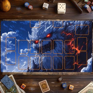 Tapis de jeu YuGiOh TGC, tapis YuGiOh, tapis de jeu pour jeux de cartes, accessoires TGC, tapis de jeu personnalisé avec zones, jeu de cartes à collectionner, tapis de jeu