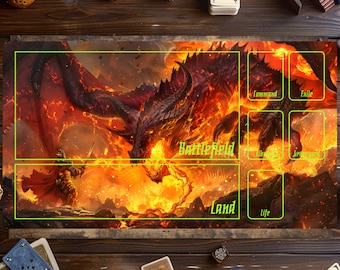 Magic Card Playmat, MTG Commander Play Mat, Card Games Play Mat, MTG Accessories, Custom Play Mat, Trading Card Game, Dragon Playmat