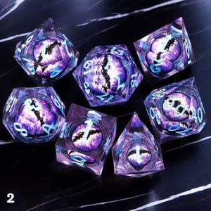 Dragon&#39;s Eye Liquid Core Dice, Dragon&#39;s Essence D&D Dice Set, Dungeons and Dragons Dice, Dice Set DND, DND Accessories, Role Playing Game