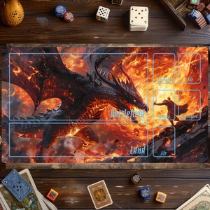 Tapis de jeu Magic Card, tapis de jeu MTG Commander, tapis de jeu pour jeux de cartes, accessoires MTG, tapis de jeu personnalisé, jeu de cartes à collectionner, tapis de jeu dragon