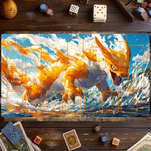 Tapis de jeu Pokémon, tapis de jeu Pokémon - tapis de jeu, tapis de jeu pour jeux de cartes, accessoires TGC, tapis de jeu personnalisé, jeu de cartes à collectionner