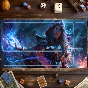 Tapis de jeu Magic Card, tapis de jeu Magic The Gathering, tapis sorcier, tapis de jeu pour jeux de cartes, accessoires MTG, tapis de jeu personnalisé, jeu de cartes à collectionner