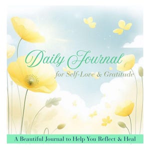 Daily Journal | Gratitude Journal | Guided Self-Care Prompts | Pastel Floral PDF | Mindfulness Digital Journal for Women gratitude journal