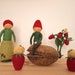 Bloemenkinderen "aardbeienfamilie" of individuele figuren, handgemaakt, genaaid, droog vilt, seizoenen, Waldorf