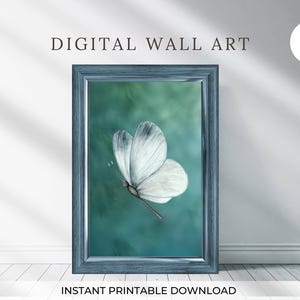 Blue Butterfly Wall Art: Nature-Inspired Print (Digital Download)
