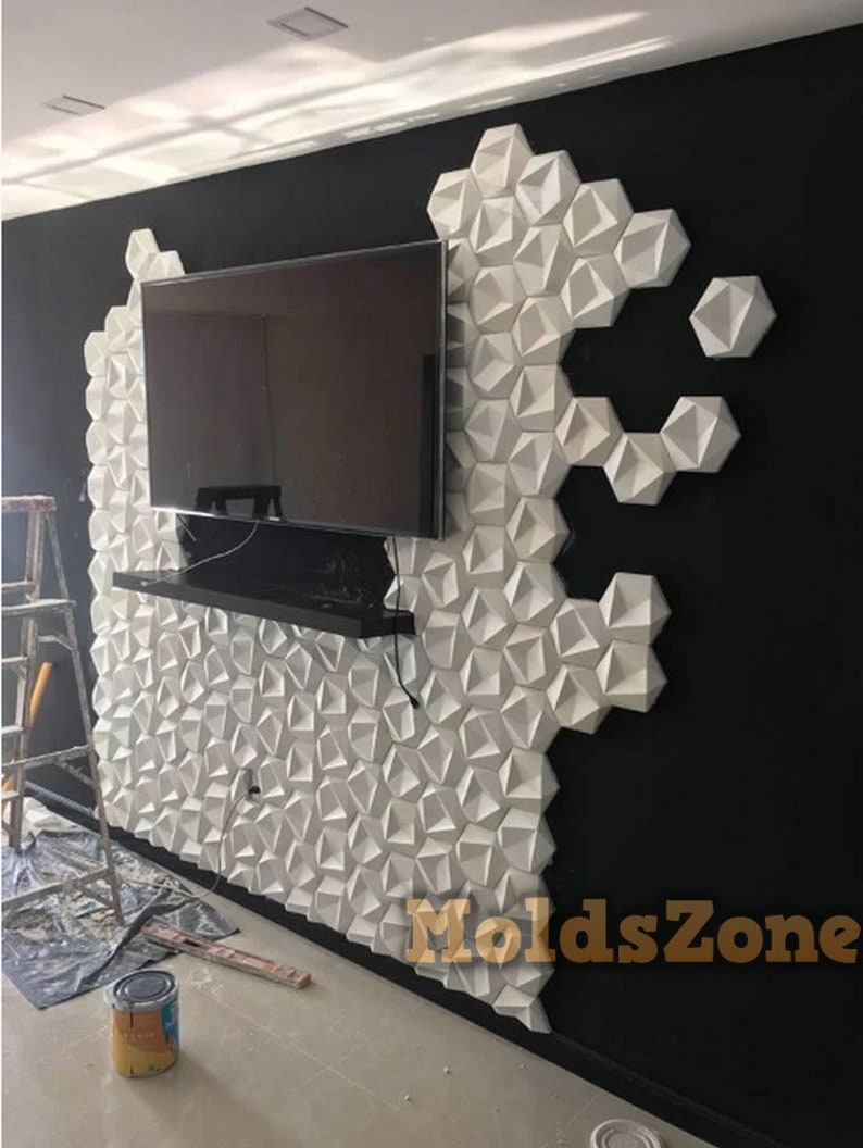 3D Panel Molds for Gypsum, Plaster or Concrete Tile for Decorative Wall