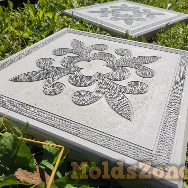 Mold for concrete paving slabs, Stone pattern, Concrete garden, Stepping stone, Path Yard, Garden walkway 'Lily' DIY