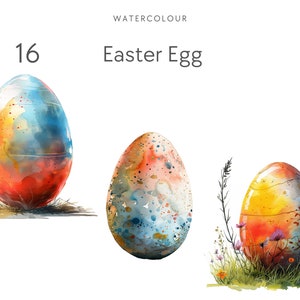 Osterei Clipart PNGs 16 Aquarell Ostern Clipart Ei Clipart Aquarell Ei Clip Art Kommerzielle Nutzung Digitaler Download