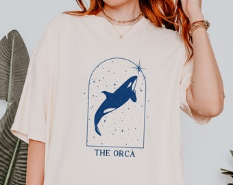 Orca Shirt Whale Shirt Ocean Inspired Style Ocean Animal Shirt Ecology Shirt Marine Biology Mermaidcore Clothing Coconut Girl Shirt