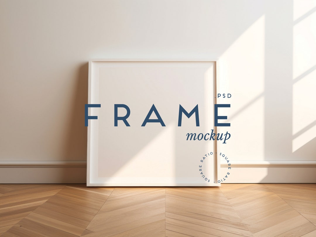 Square PSD Photoshop Mockup | Frame Mockup Template for Art and ...