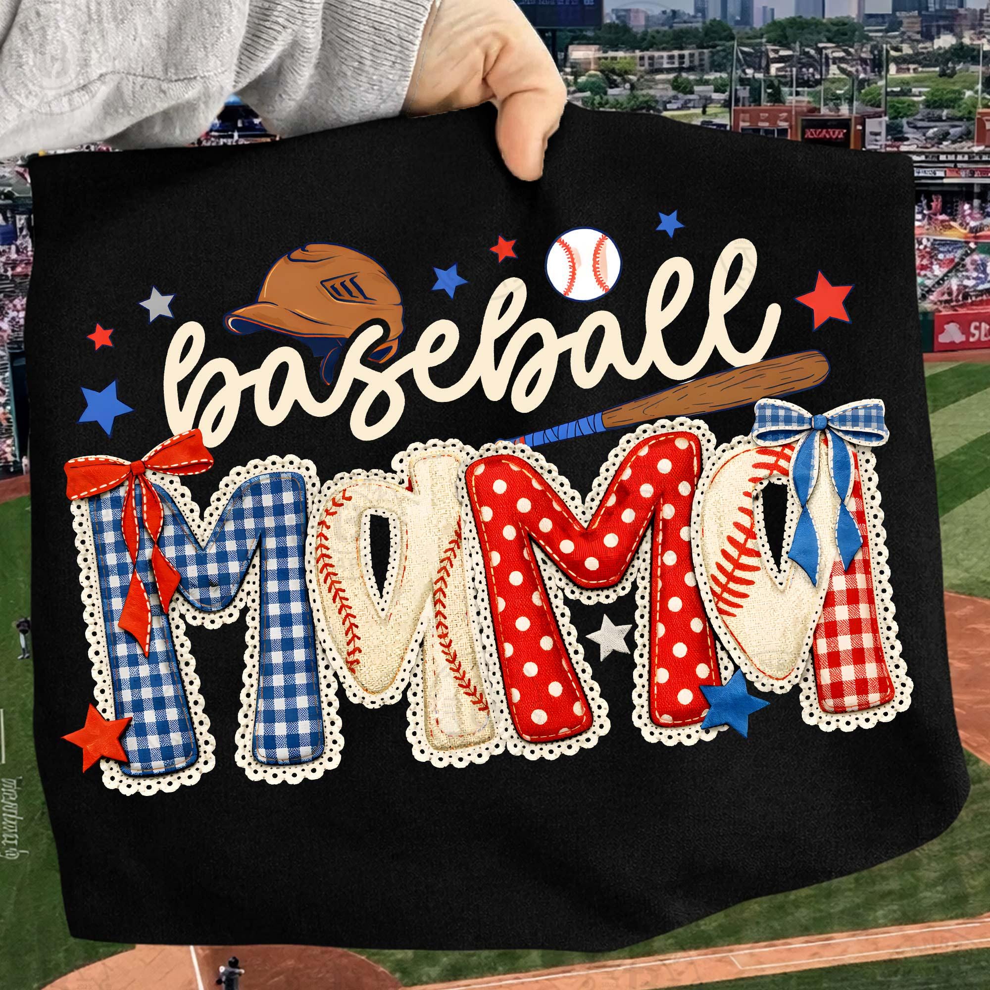 Baseball Mama PNG, Patchwork Baseball Png, Latch Hook Yarn Baseball Png ...