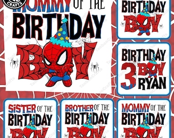 Personalized Spider Hero Birthday Boy Png, Family Birthday Spider Png, Superhero Birthday Png, Spidey Birthday Boy, Trendy Birthday Boy Png