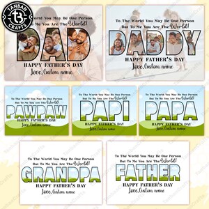 Customize Dad/Papa/Grandpa/Daddy Bundle, Happy Father’s Day Png, Gift For Grandpa Png, Canva Template Editable