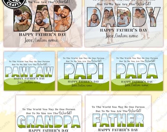 Customize Dad/Papa/Grandpa/Daddy Bundle, Happy Father’s Day Png, Gift For Grandpa Png, Canva Template Editable