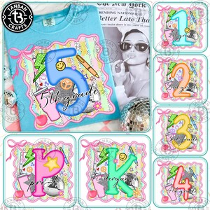 Preppy Back to School Bundle PNG, Coquette Teacher First Day of School Shirt Design, Girly Pencil Back To School, Pre-k 1st/2nd/3rd Grade