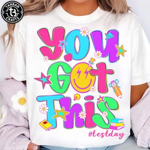 You Got This Bruh No Png, Preppy Rock The Test Png, Dalmatian Dots Testing Quotes Png, State Testing Motivational Png, Groovy Testing Png