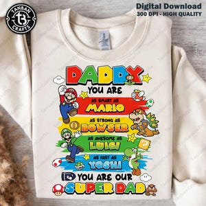 Personalized Super Daddio Png, Best Dad Ever Png, Custom Super Cartoon Character Png, Custom Father's Day Gift, Super Dad Png, Gamer Dad Png