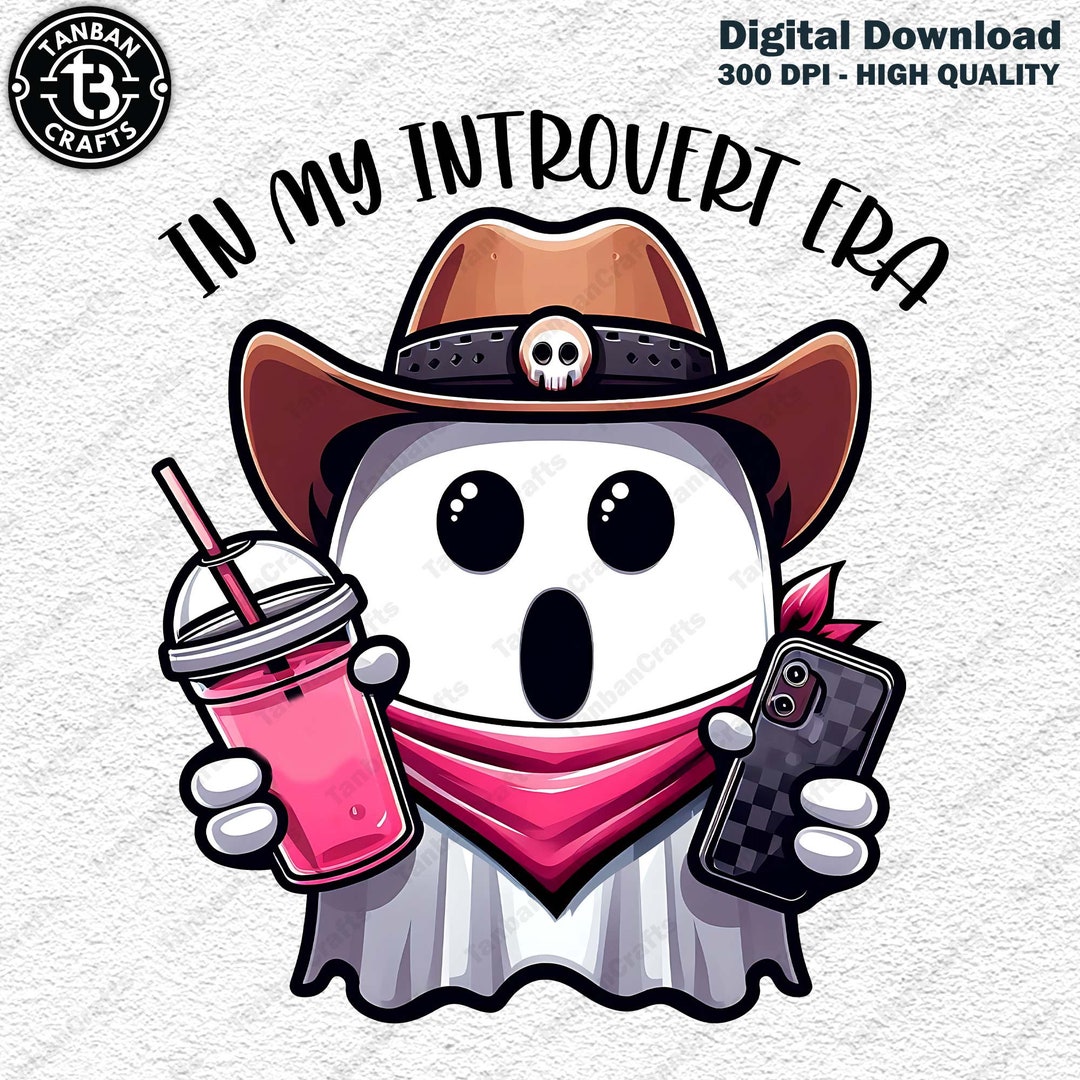 In My Introvert Era Spooky Png, Season Ghost Png, Fall Bat Png, Vintage ...