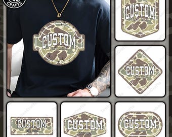 Vintage Custom Camo Dad Est Bundle Png File, Dad Camouflage Png, Dad Camo Png, Dad Png, Retro Daddy Png, Father's Day Gift, Dad Shirt Design