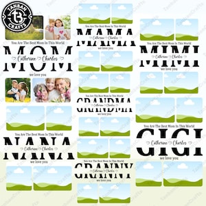 Custom Photos Mother&#39;s Day Canva Template,, Wear Heart On Sleeve Canva Template, Best Mom Canva Template, Custom Mom Canva Frame