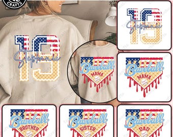 Baseball Mama Drip png, Baseball Ice Cream Drip png, Red White and Blue Drip, 4th July Drip png, Usa Baseball Png, Custom Baseball Mom