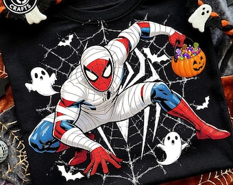 Halloween Hero PNG, Spider Cartoon Design, Superhero Halloween PNG, Spooky Season PNG, Movie Inspired Halloween Shirt, Digital Download