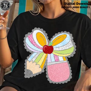 Coqueta de encaje rosa para la vuelta al cole png, lazo de maestra preppy png, primer día de clases png, manzana coqueta png, maestra png, vuelta al cole png