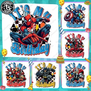 Bundle Cartoon Spider Birthday Boy Shirt Png, It's My Birthday, Happy  Birthday Boy Shirt Png, Funny Spider Hero Birthday Boy Shirt Png