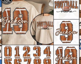 Personalized Football Mama PNG, Custom Gameday Football PNG, Football Mama Png, Customized Kids Name Football, Football Mom sublimation