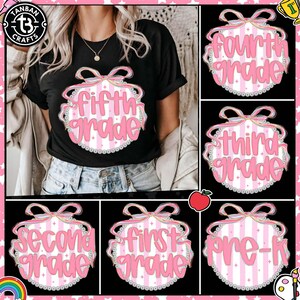 Preppy Back to School Floral Bundle, First Day Of School, School Png, Preppy School Png, School Bundle Png, First/Second/Third Grade Design