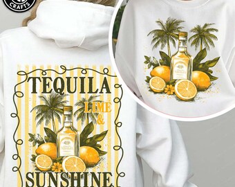 Two Sides Tequila Lime And Sunshine Png, Funny Summer Drinking Png, Cinco De Mayo Png, Summer Adult Humor Png, Summer Vibes Shirt Design Png
