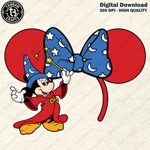 Vintage Cartoon Sorcerer Png, Witch Mouse Magic Shirt Png, Magic Balloon Mouse coquette Bow Birthday Gift Kids Toddler, Magic show Est 1992