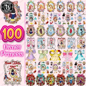 100+ Coquette Mirror Princess Characters PNG Bundle, Princess Coquette Bow Digital Files, Family Trip Png, Funny Cartoon Friends Png