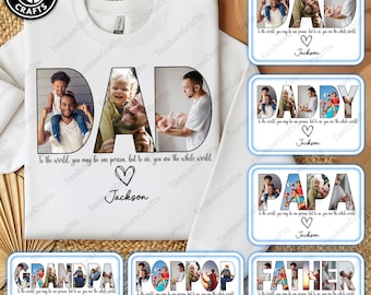 Custom Dad Photo Canva Template, Personalized Photo Png, Customized Fathers Day Gift for Dad, Custom Design Your Own with Text And Picture