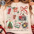 Retro 90s Christmas PNG, It Was Merrier In The 90s Cassette Graphic, Vintage Holiday Shirt Design, Nostalgic Christmas Sublimation product logo