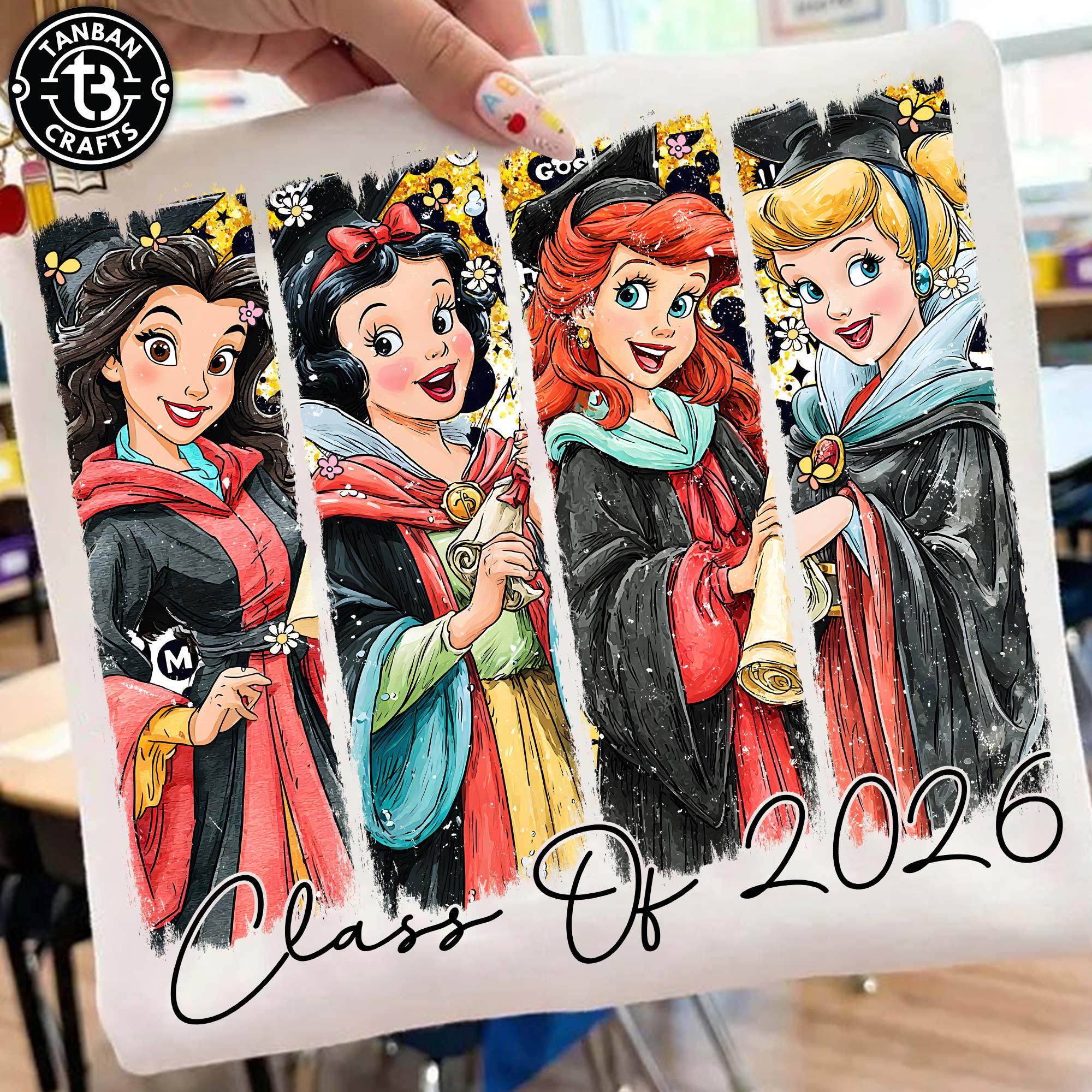 Phd Princess Hand Drawn Cartoon Princess Graduation 2026 Png, Cartoon Graduate Png ...