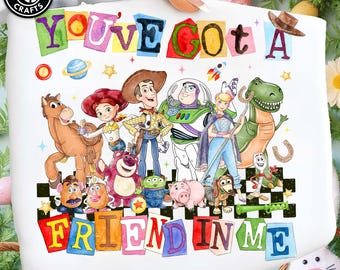 Watercolor Cartoon Toy And Friends Character Png, You've Got A Friend In Me Png, Watercolor Cartoon Toy Friends Png, Trendy Boy Design Png