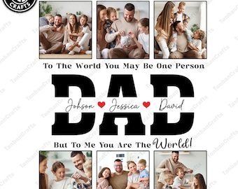 Canva Editable Dad Pictures Template, Happy Father’s Day Png, Gift For Dad Png, Canva Editable Diy, Custom Name Kid Png